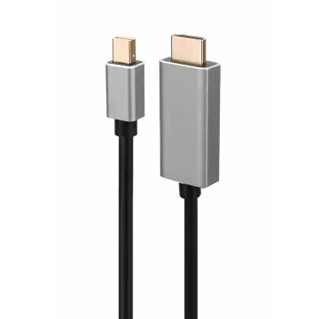 Grey Mini DisplayPort Male To HDMI Male Cable 4K@60Hz HD Video Cable
