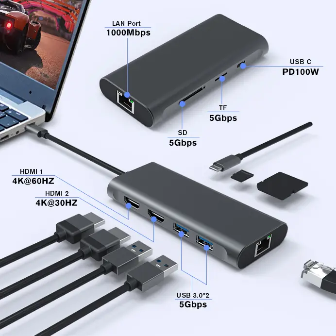 8 in 1 USB Type C Adapter