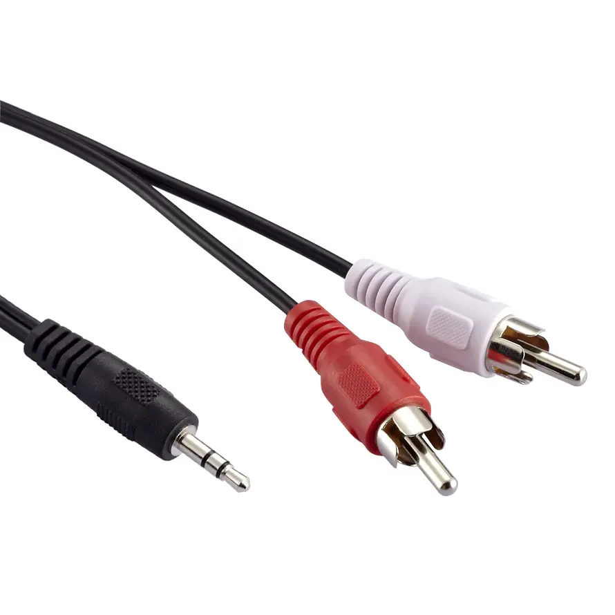 3.5MM Stereo Male Plug To Dual RCA Male Pl...