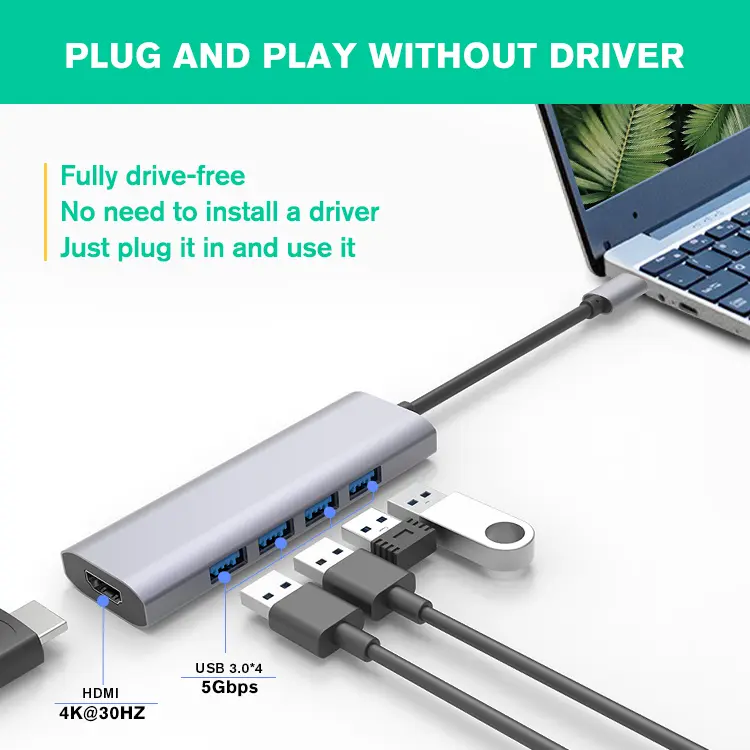 5 in 1 Multiport Adapter