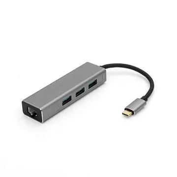 Aluminum USB Type C to Gigabit Ethernet+3 port USB 3.0 Hub