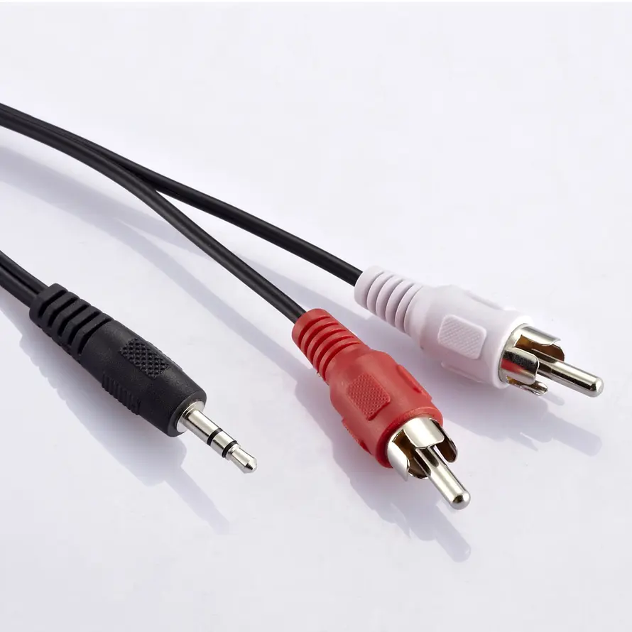 3.5MM Stereo Male Plug To Dual RCA Male Plug Audio Cable
