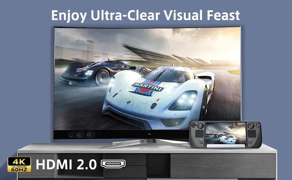 4K HDMI 6 in 1 Steam Deck Docking Station