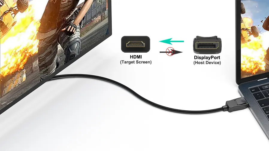 4K DisplayPort to HDMI Cable