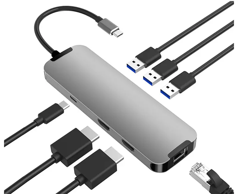 Aluminum Alloy Multi Function Adapter Type C To USB3