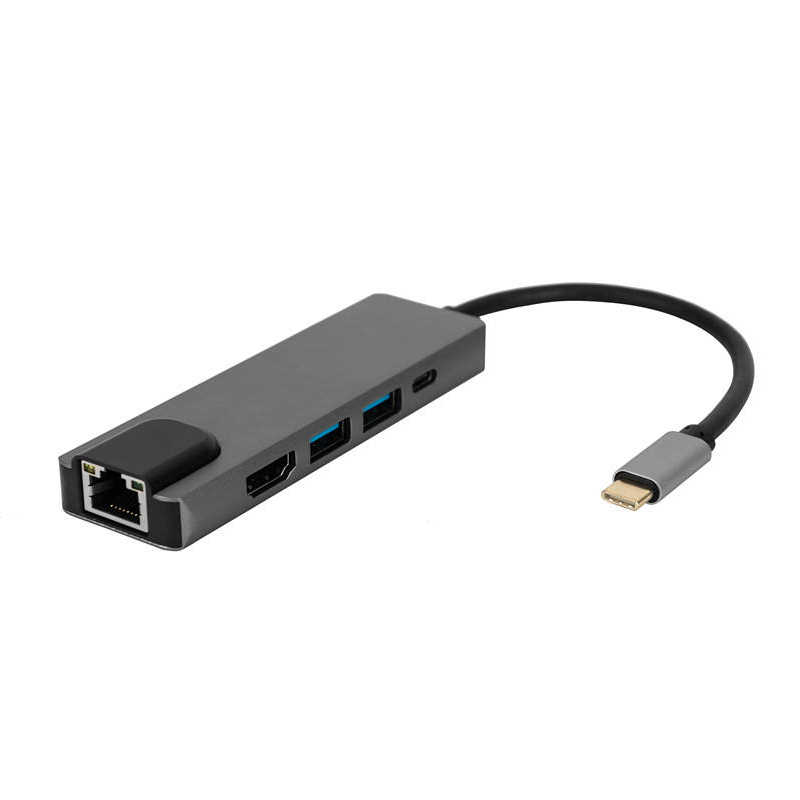 5 In 1 Multiports Combo Hub With HDMI Giga...