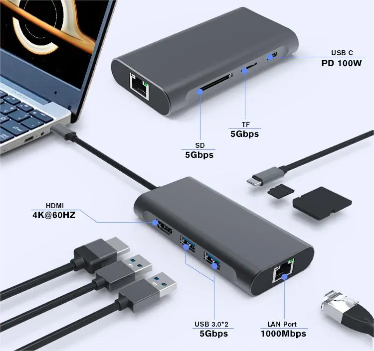 7 IN 1 4K HDMI UHD USB C Dongle Multiport Adapter (1)mnh