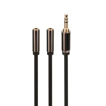 Male 3.5MM to Dual Female 3.5MM Stereo Audio Splitter Cable