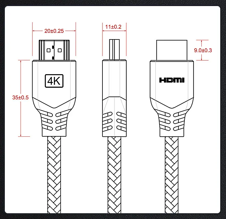 4K HDMI Size