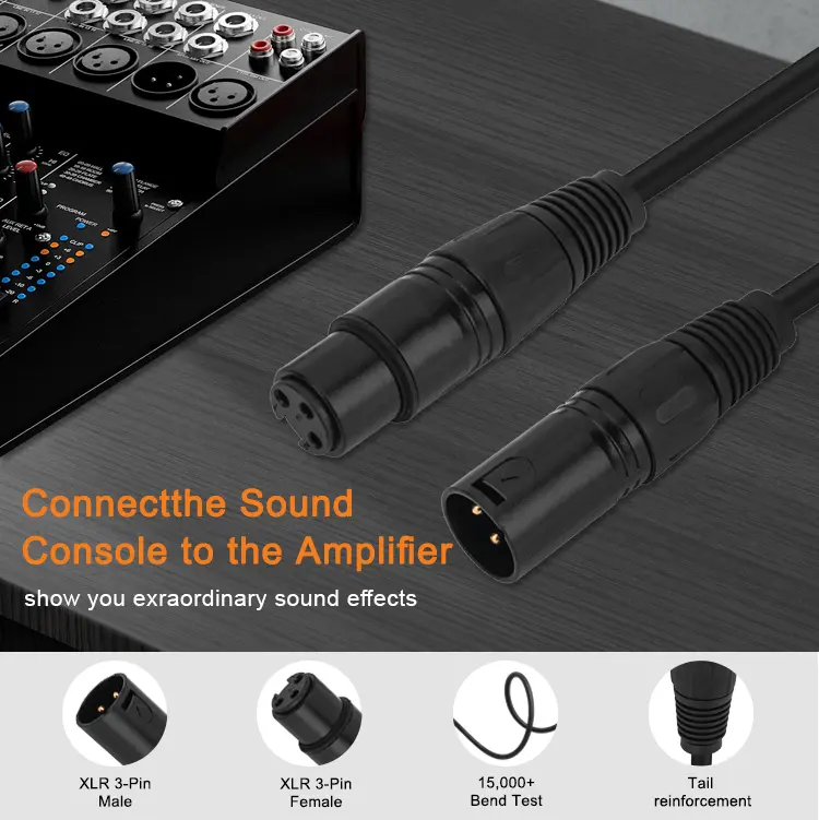 XLR Male to XLR Female Cable