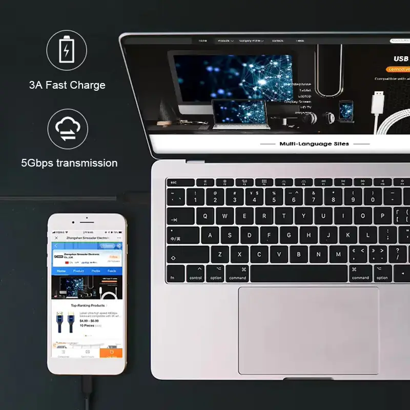 5Gbps USB Type-A to USB Type-C Cable
