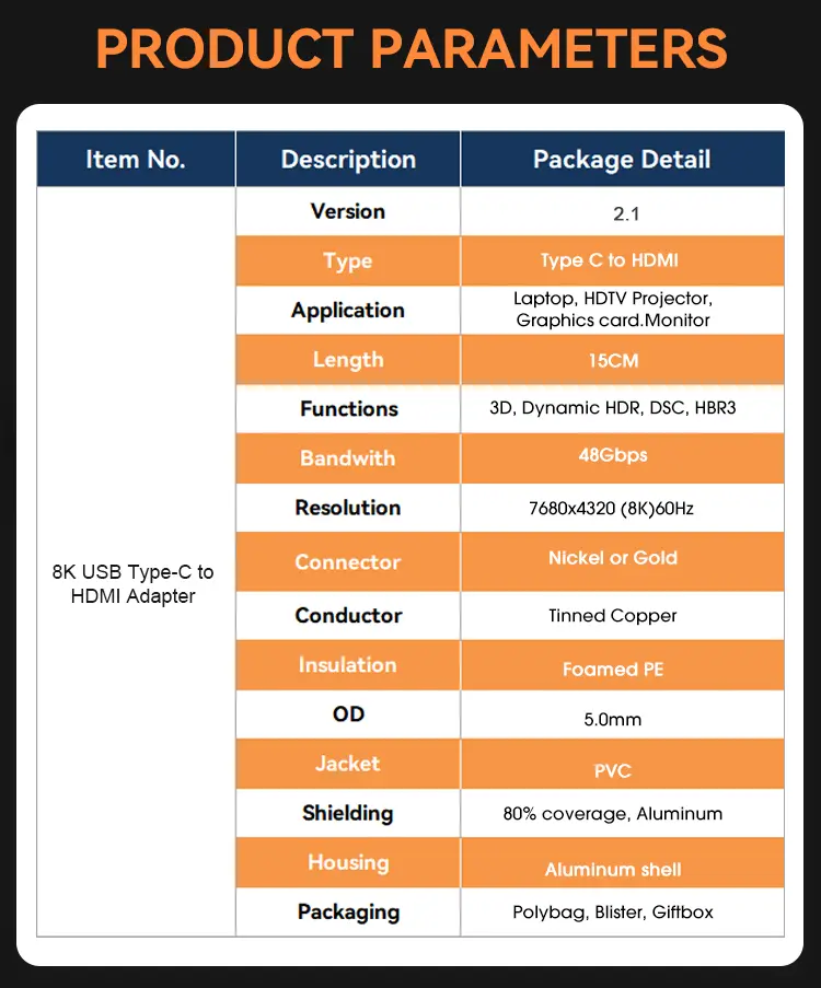 8K USB Type C to HDMI Adapter