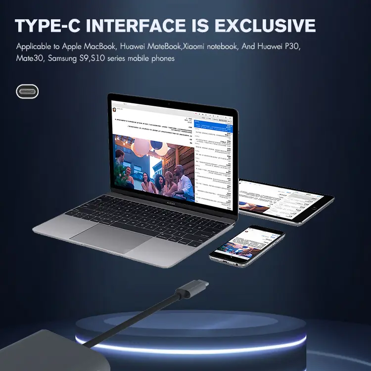 6 port type c docking station