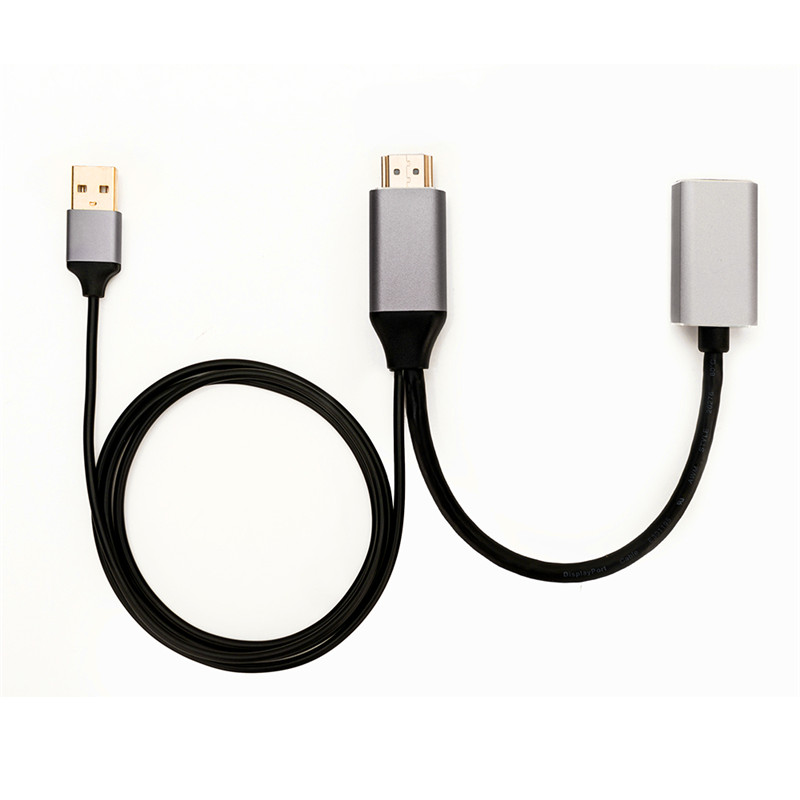 4K60Hz HDMI To DP Port Adapter Cable With Usb.jpg