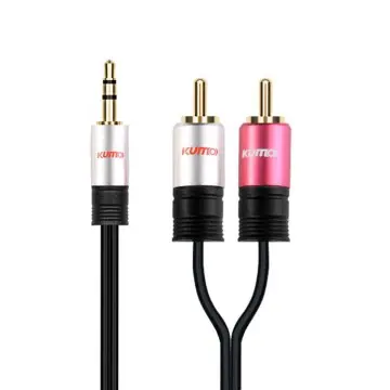1.5M 3.5MM Plug To 2 RCA Plug Stereo Audio Extension Cable