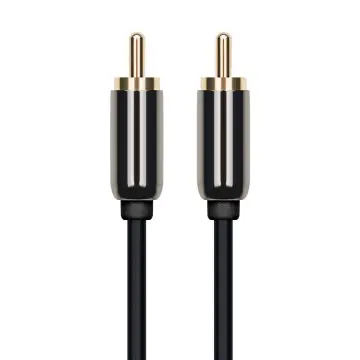 24K Gold Plated Male To Male Car Audio RCA Cable For DVD Player