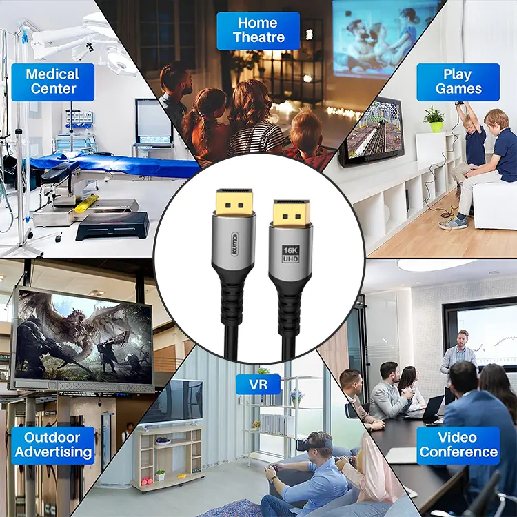 16K 60Hz Displayport Cable