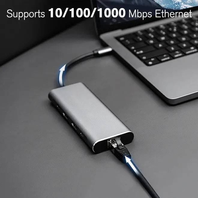 1000Mbps 9 Port USB Hub