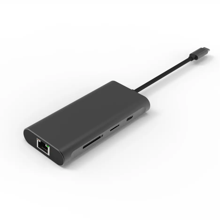 Factory Customized 4K UHD USB Type C Multi-Port Adapter 8 ln 1 Hub