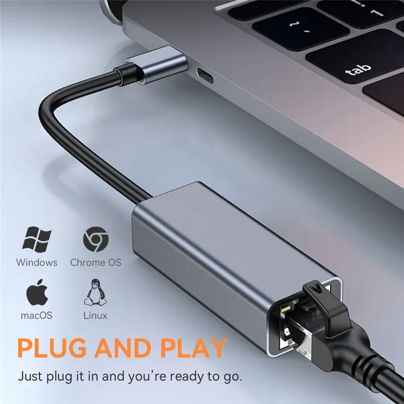 Type C to 1000Mbps Ethernet Adapter