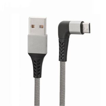 Right Angled 90 Degree USB Micro Cable 1M 2M USB 2.0 Type-A Male to Micro USB Data Cable
