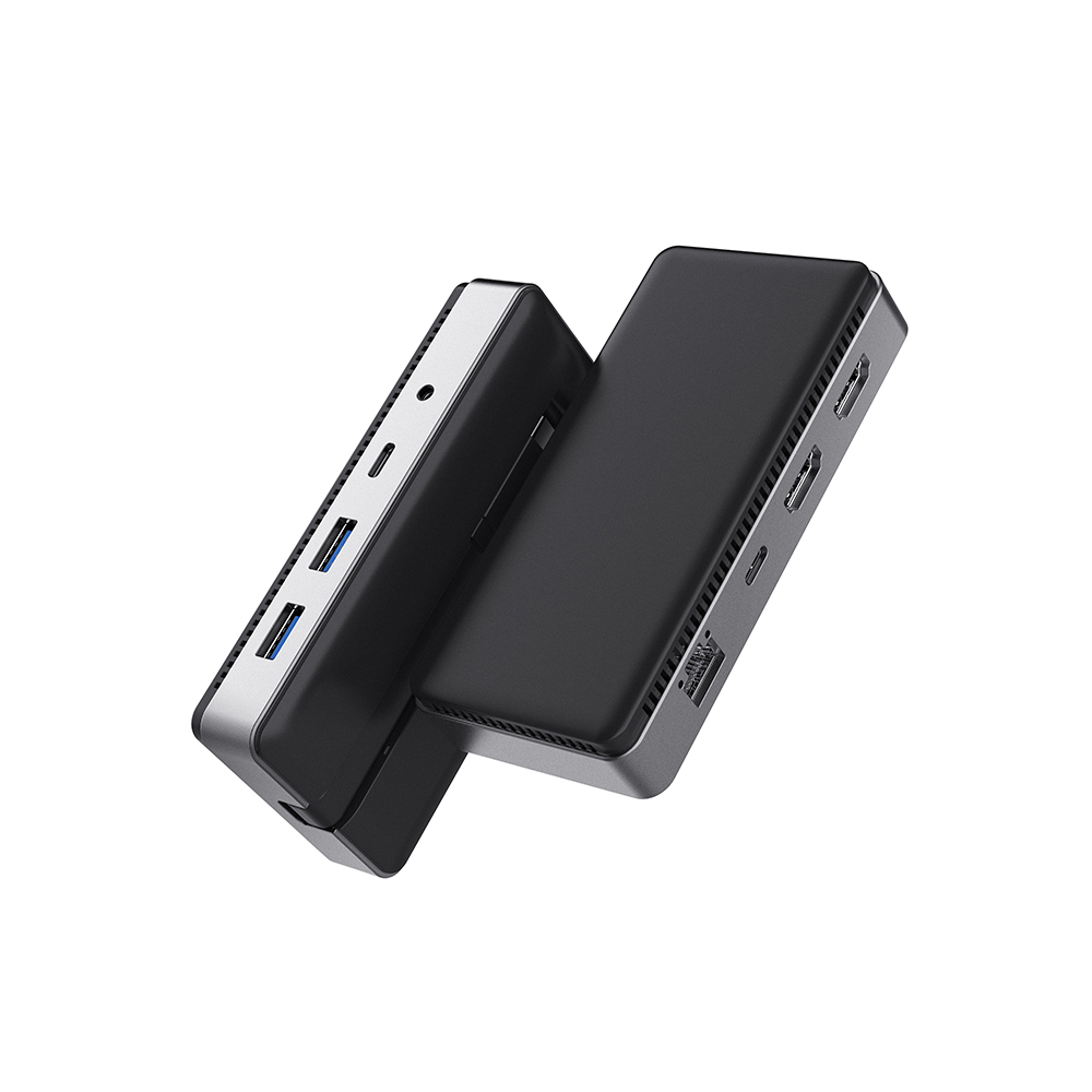 8 in 1 USB C Dock Dual HDMI 4K60Hz Gigabit...