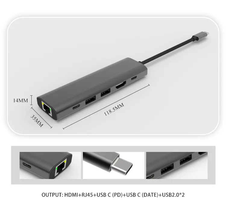 Aluminum Alloy Shell USB Hub